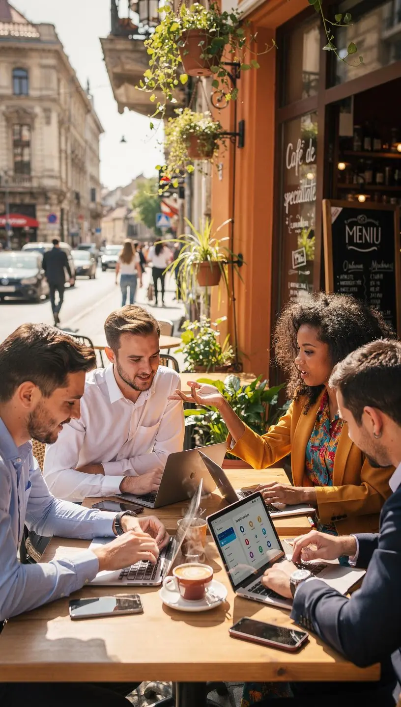 Persoană utilizând un laptop pentru a integra tehnologii digitale în activitățile zilnice.